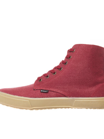 Lifestyle foto Dámské vysoké vínové tenisky Urban z konopné látky